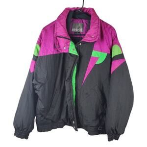 Vintage Inside Edge Women Puffer Zip-Up Coat Size Medium